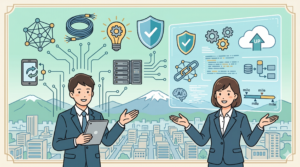 パソコンの不具合やトラブルに困る中小企業の現場と対策をイメージしたシーン