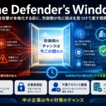 The Defender’s Windowの概念を示す図解。AI攻撃が本格化する前に、防御側が弱点を見つけて対策する重要性を表現したアイキャッチ画像